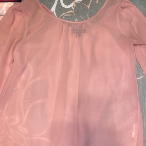 pink sheer top